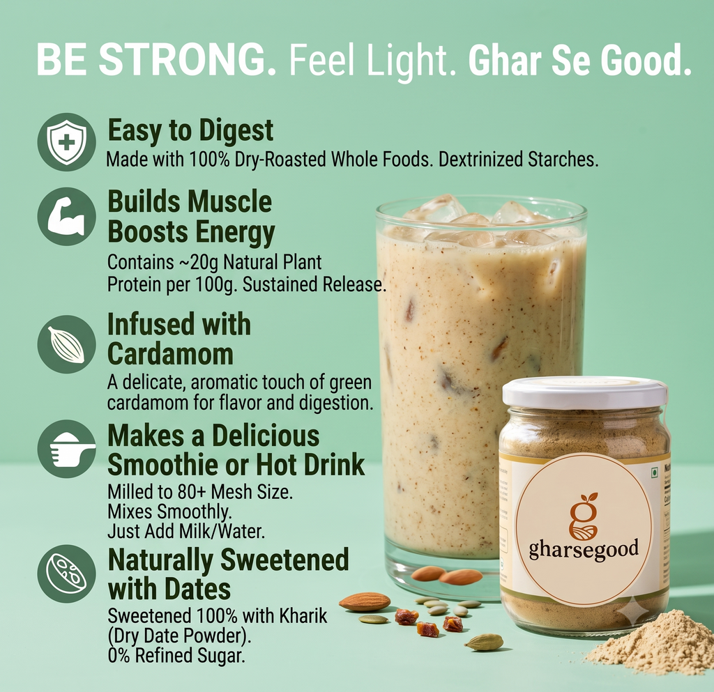 Ghar Se Good Homemade Superfood Premix Powder (250g)| 100% Homemade • Freshly Prepared • Zero Soy Lecithin. Zero Emulsifiers. Safe for Kids and Adults