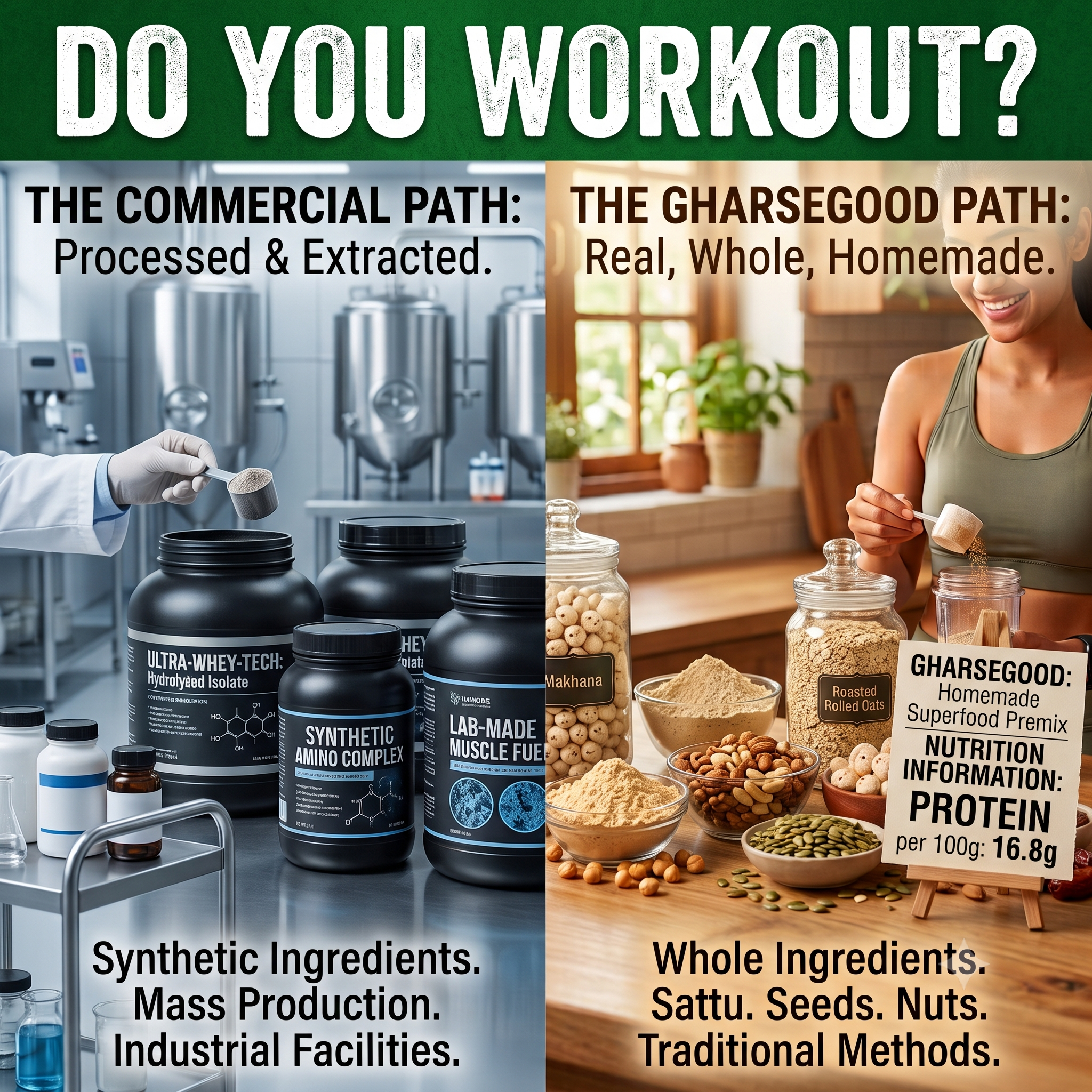 Ghar Se Good Homemade Superfood Premix Powder (250g)| 100% Homemade • Freshly Prepared • Zero Soy Lecithin. Zero Emulsifiers. Safe for Kids and Adults