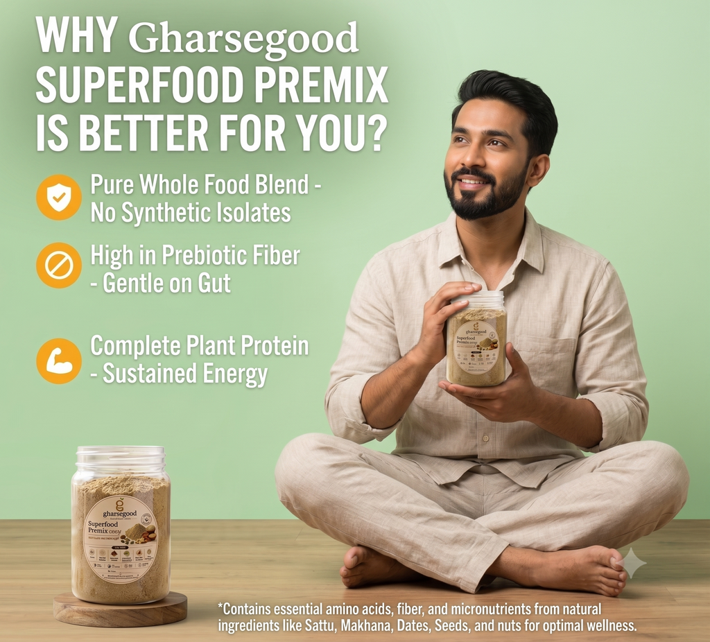 Ghar Se Good Homemade Superfood Premix Powder (250g)| 100% Homemade • Freshly Prepared • Zero Soy Lecithin. Zero Emulsifiers. Safe for Kids and Adults