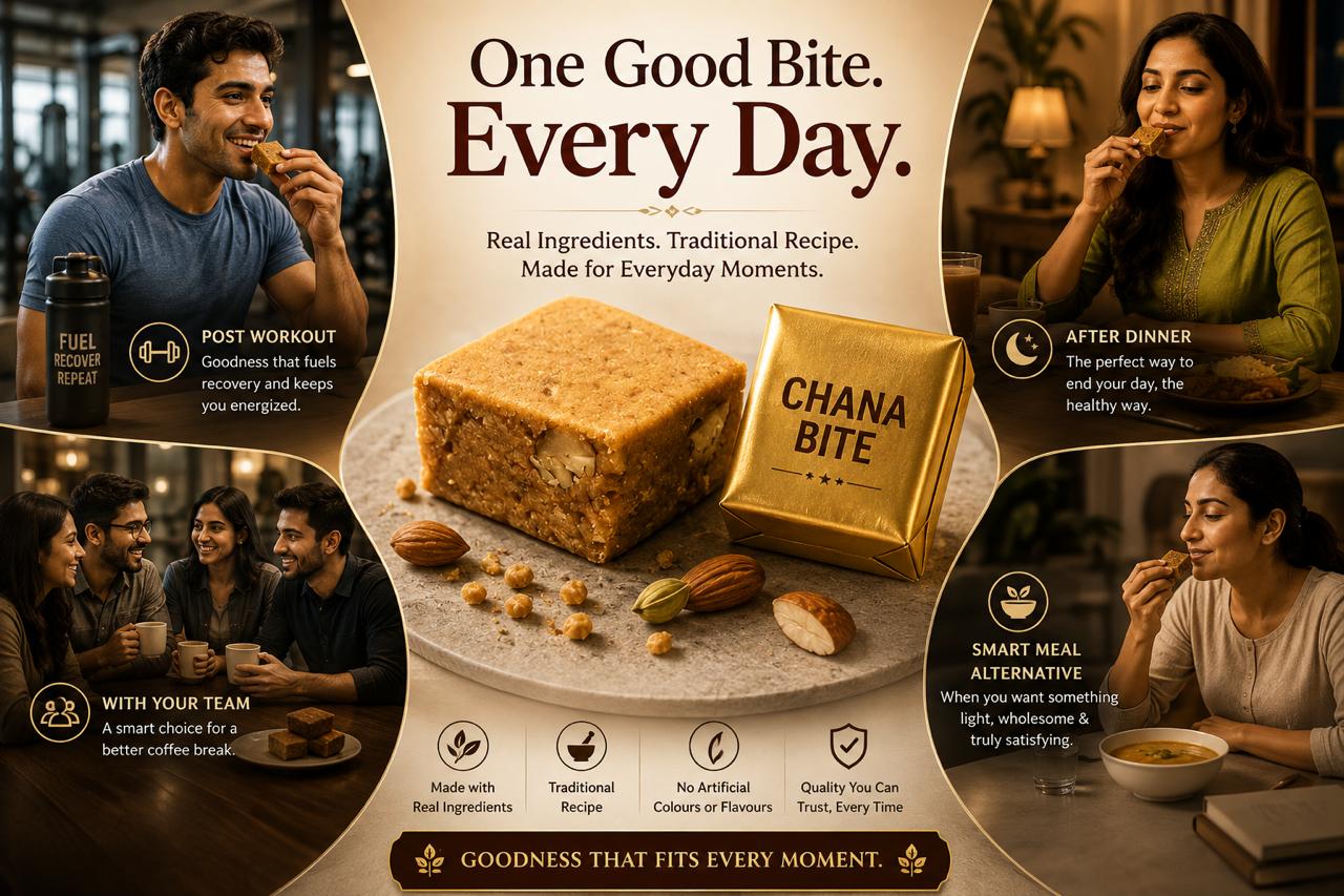 GharseGood Handmade Chana Bites | Badam Ghee Bites 200 g Total | Made fresh in small batches with pure desi ghee & nuts.